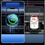 Support de téléphone voiture Joyroom avec chargeur inductif Qi 15W USB-C compatible MagSafe pour ventilation - Noir