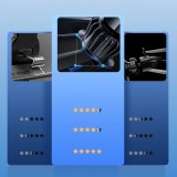 Support de téléphone voiture Joyroom avec chargeur inductif Qi 15W USB-C compatible MagSafe pour ventilation - Noir