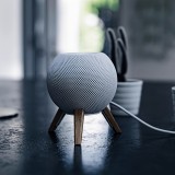 Holz Ständer für Apple HomePod Mini aus massivem Holz Tripod Tischhalterung Metall Holz Konstruktion