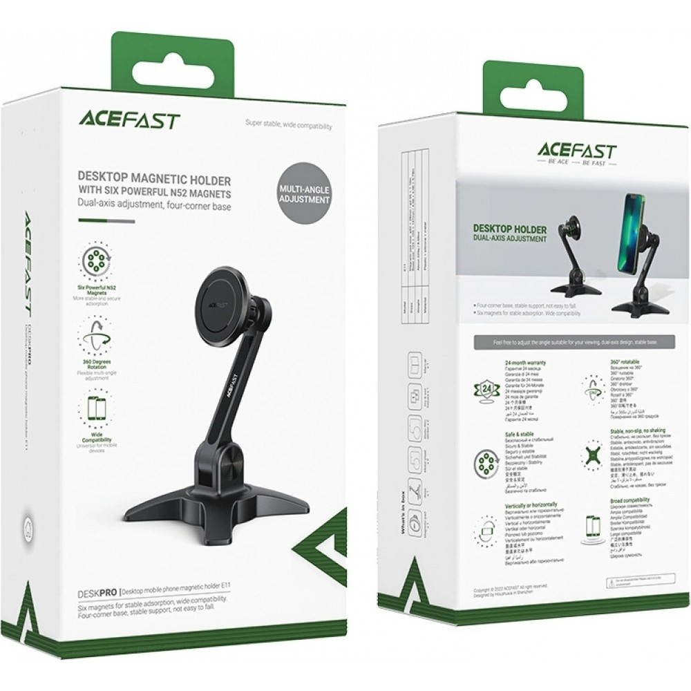 Acefast E11 MagSafe Handyhalterung - Magnetischer St&auml;nder f&uuml;r B&uuml;ro - Schwarz