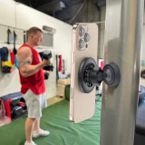 Support téléphone 360° MagSafe magnétique avec aimant réglable pour salle de sport ou support métallique - Noir