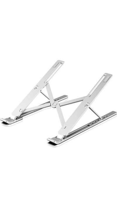 Universal Laptop- & Tablet Halter/Ständer Aluminium faltbar und kompakt - Silber