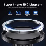 MagSafe ultra starke und verstellbare magnetische Windschutzscheiben-Telefonhalterung für Autos - Schwarz