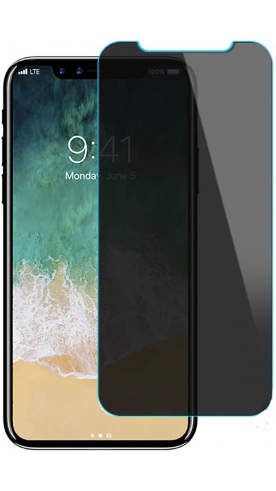 iPhone X / Xs Privacy Anti-Spy Tempered Glass - Bildschirm Schutzglas mit Blickschutz