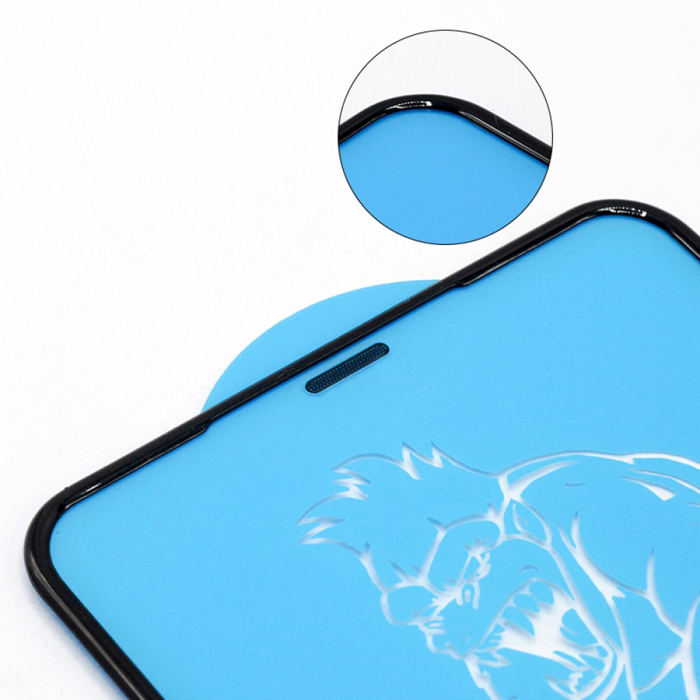 iPhone X / Xs Tempered Glass - Bildschirm Schutzglas mit stoßfestem Silikonrand