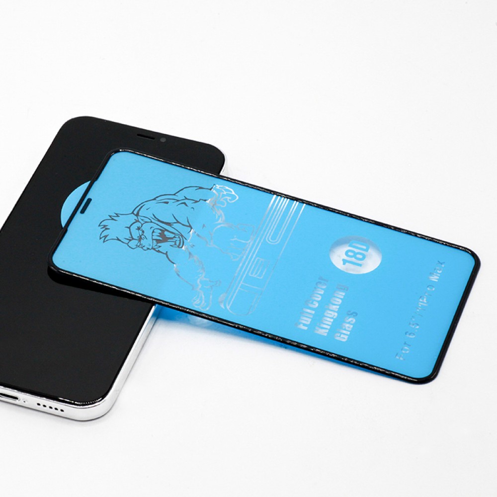 iPhone X / Xs Tempered Glass - Bildschirm Schutzglas mit stoßfestem Silikonrand