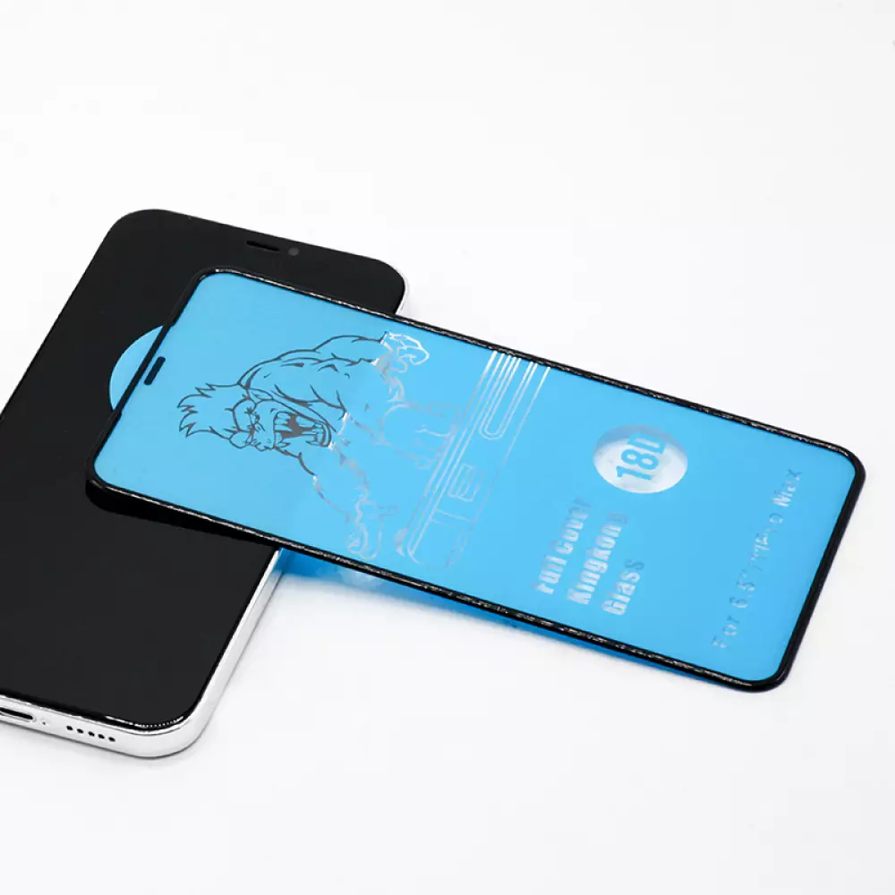 iPhone 11 Pro Max Tempered Glass - Bildschirm Schutzglas mit stoßfestem Silikonrand