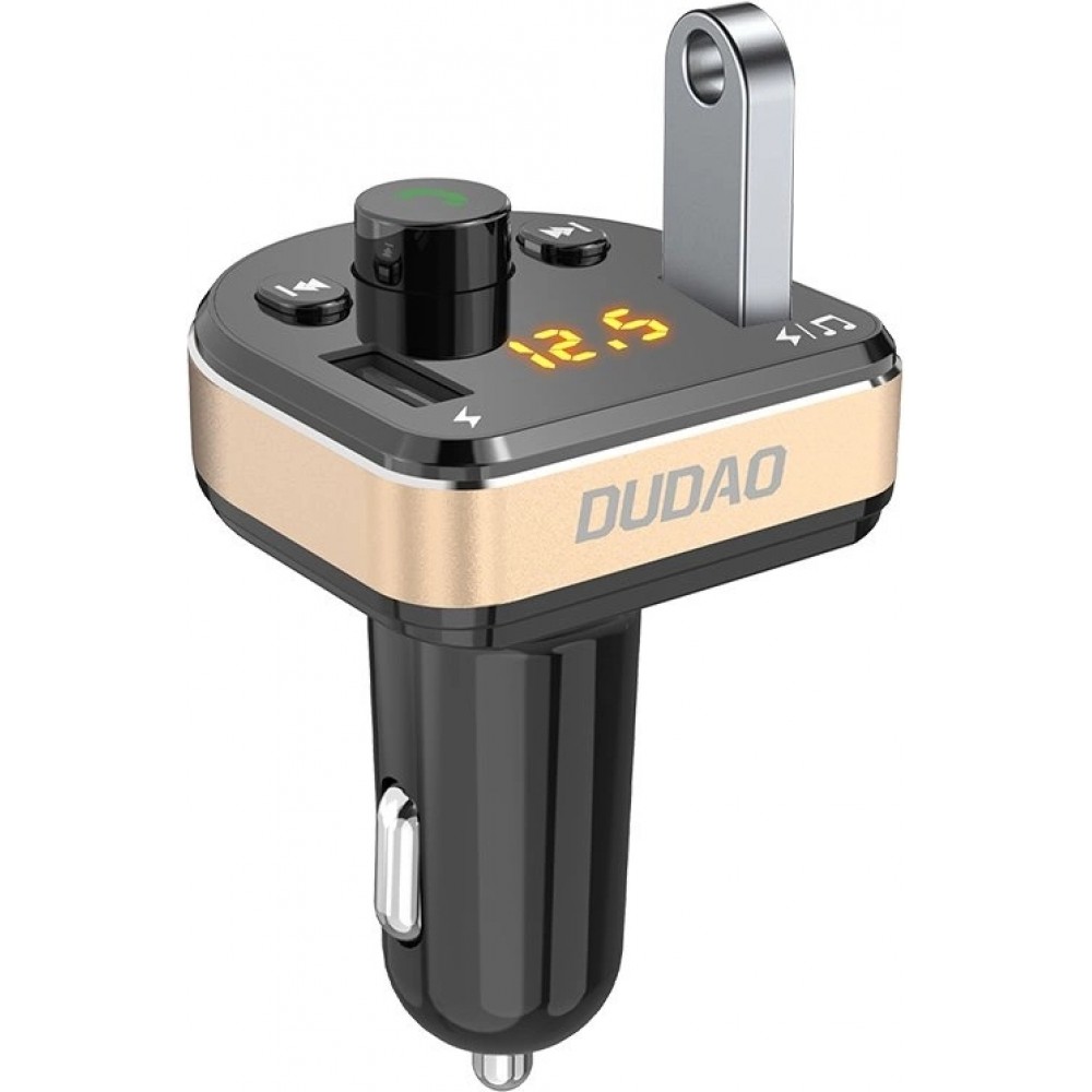 Dudao Bluetooth FM Transmitter Auto Ladegerät MP3 3.1A 2x USB Hochgeschwindigkeitsladegerät - Schwarz