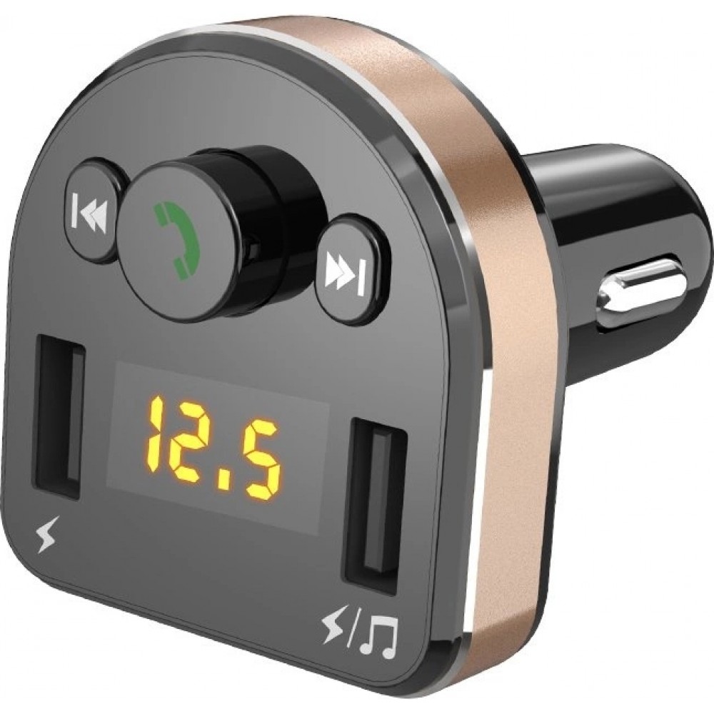 Dudao Bluetooth FM Transmitter Auto Ladegerät MP3 3.1A 2x USB Hochgeschwindigkeitsladegerät - Schwarz