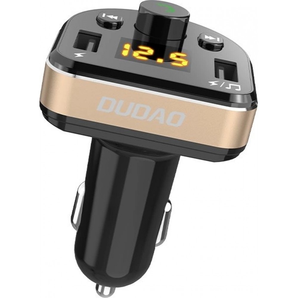 Dudao Bluetooth FM Transmitter Auto Ladegerät MP3 3.1A 2x USB Hochgeschwindigkeitsladegerät - Schwarz