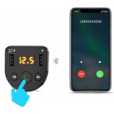 Dudao Bluetooth FM Transmitter Auto Ladegerät MP3 3.1A 2x USB Hochgeschwindigkeitsladegerät - Schwarz