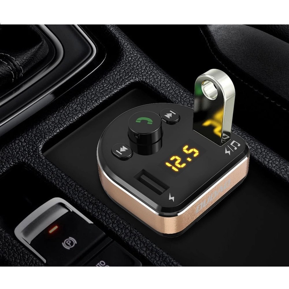Dudao Bluetooth FM Transmitter Auto Ladegerät MP3 3.1A 2x USB Hochgeschwindigkeitsladegerät - Schwarz