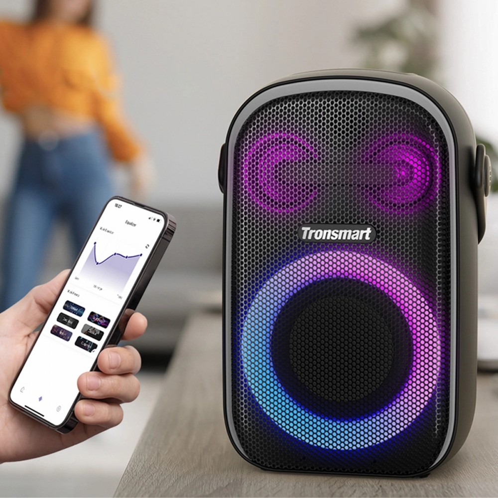 Tronsmart Halo 100 60W - Tragbare Bluetooth Lautsprecher mit Tragegriff - Schwarz