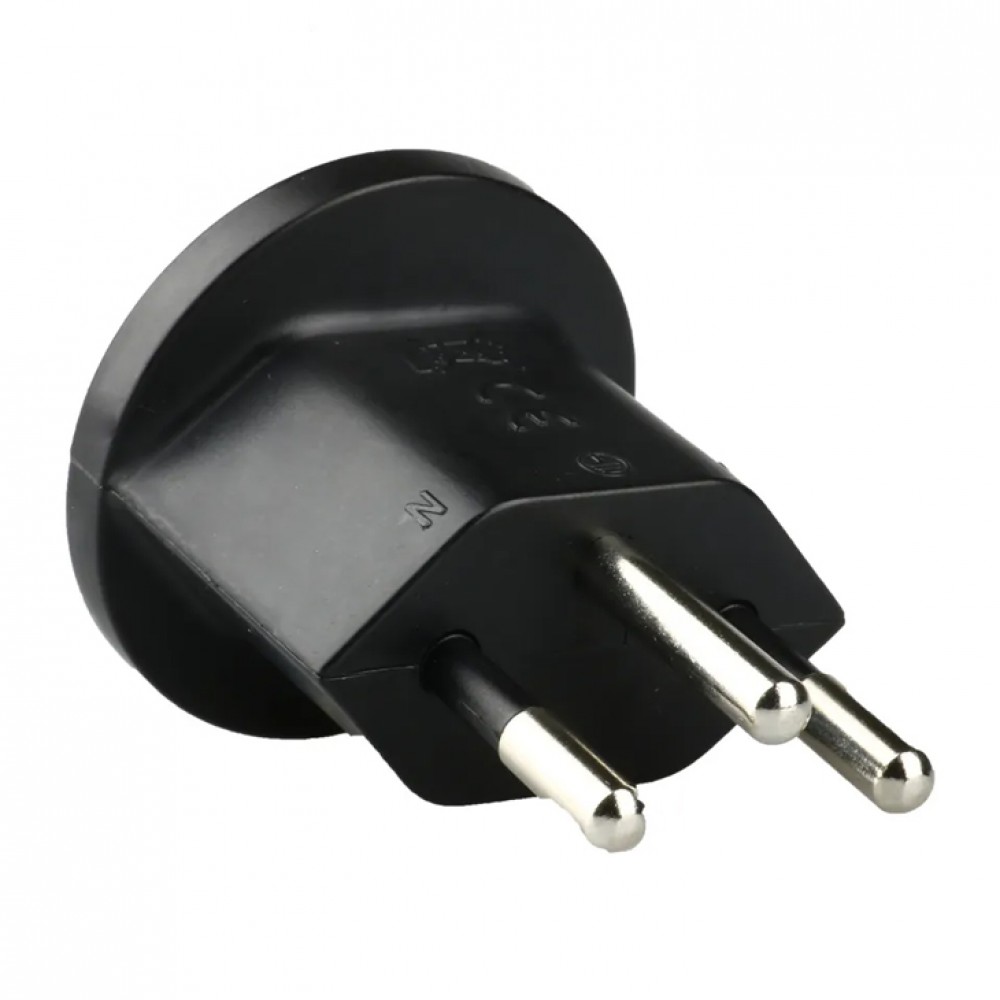 Fixadapter Europe zu Schweiz - Universal Power Plug EU/CH Netzstecker AC Stromadapter - Schwarz