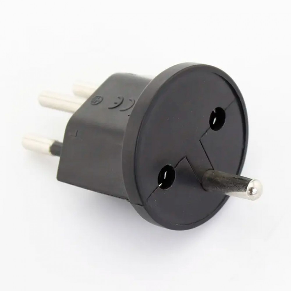 Fixadapter Europe zu Schweiz - Universal Power Plug EU/CH Netzstecker AC Stromadapter - Schwarz