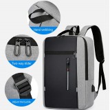 Universal Travel Urban Backpack waterproof - Transport Rucksack für Notebook 15.6 Zoll (MacBook, HP, Acer) - Grau