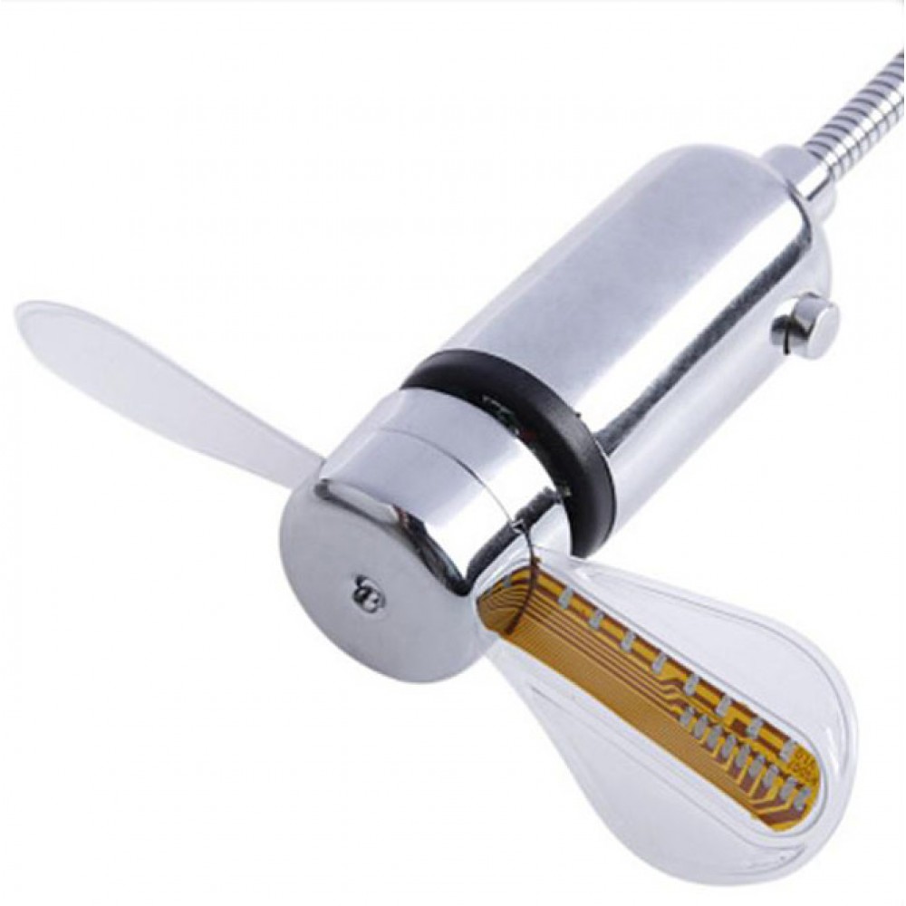 Ventilateur flexible avec connexion USB-A - Ventilateur de refroidissement avec jeu de lumières LED intégrée