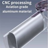 Kompakter leistungsstarker tragbarer Ventilator mit 100 Geschwindigkeitsstufen und LED-Anzeige - Grau