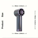 Kompakter leistungsstarker tragbarer Ventilator mit 100 Geschwindigkeitsstufen und LED-Anzeige - Grau