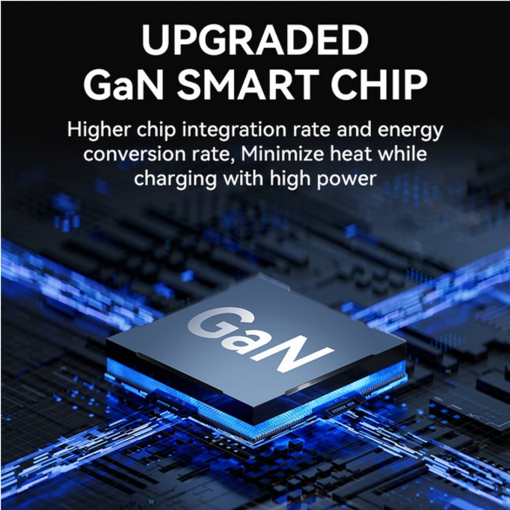 WOZINSKY Multi-Adapter 140W Fast Charger GaN 5 in 1 Powerbooster 3x USB-C + 2x USB-A  - Schwarz