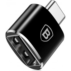 Baseus Mini USB-A zu USB-C OTG Adapter kompakt vielseitig hochwertig - Schwarz