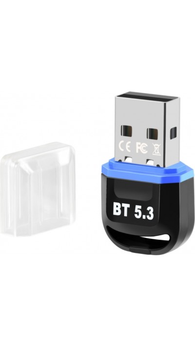 USB Bluetooth 5.3 Adapter kabelloser Dongle f&uuml;r Maus Tastatur und Laptop - Schwarz