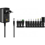 Goobay Universal-Netzteil 3V&ndash;12V max. 3,6W Regelbares Netzteil mit 12 Adaptern - Schwarz