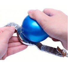 Gummi-Uhrenöffner Ball Werkzeug für Uhren und Armbänder, universelles Reibungswerkzeug, kratzfrei (7 cm) - Blau