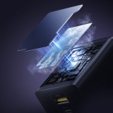 Baseus EnerFill FE11 3-in-1-Schnellladegerät für die Wandmontage 2x USB-C / USB-A 100W - Schwarz
