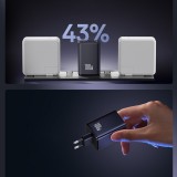 Baseus EnerFill FE11 3-in-1-Schnellladegerät für die Wandmontage 2x USB-C / USB-A 100W - Schwarz