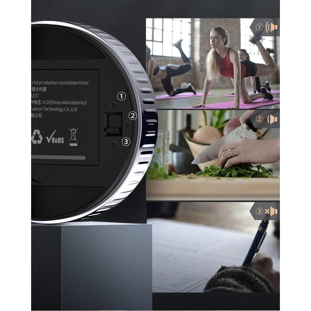 Baseus Heyo Rotations-Zähler - Präziser elektronischer Timer ACDJS-01 - Schwarz