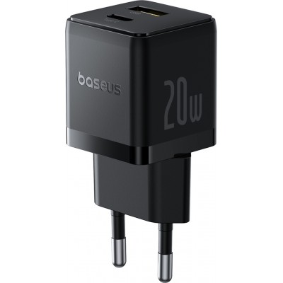 Baseus Palm 20W USB-C / USB-A Schnellladeger&auml;t Wandladeger&auml;t kompakt - Schwarz