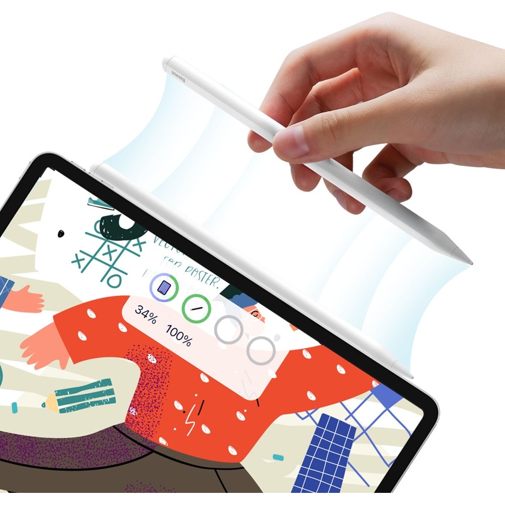 Baseus Smooth Writing 2 series - magnétique recharge sans fil pour Android et iOS - Blanc