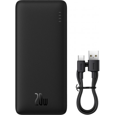 Powerbank externe Batterie Baseus Airpow 20000mAh Schnellladung 20W PD USB-A / USB-C - Schwarz