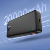 Powerbank externe Batterie Baseus Airpow 20000mAh Schnellladung 20W PD USB-A / USB-C - Schwarz