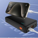 Powerbank externe Batterie Baseus Airpow 20000mAh Schnellladung 20W PD USB-A / USB-C - Schwarz