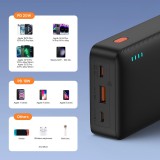 Powerbank externe Batterie Baseus Airpow 20000mAh Schnellladung 20W PD USB-A / USB-C - Schwarz