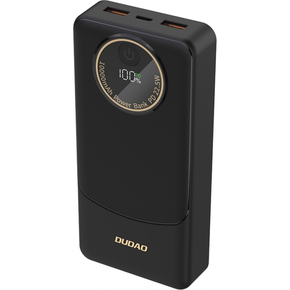 Dudao K12Pro 20000mAh Powerbank 22.5W mit 3 Ports PD USB-A USB-C - Schwarz