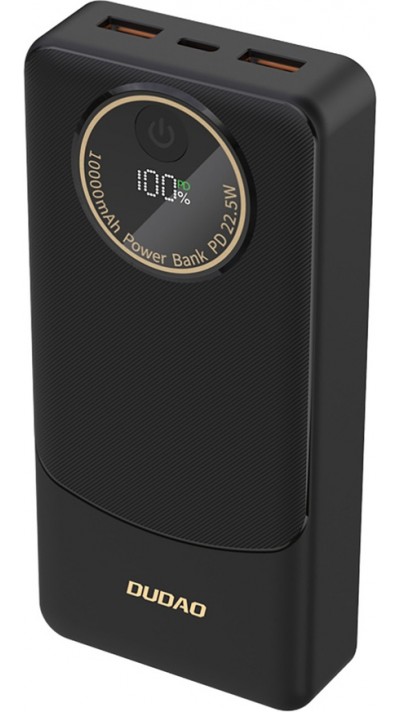 Dudao K12Pro 20000mAh Powerbank 22.5W mit 3 Ports PD USB-A USB-C - Schwarz