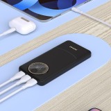 Dudao K12Pro 20000mAh Powerbank 22.5W mit 3 Ports PD USB-A USB-C - Schwarz