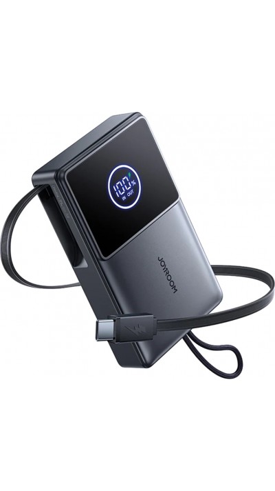 Batterie externe Joyroom JR-PR1 10000mAh 22.5W powerbank avec câble USB-C rétractable intégré - Noir