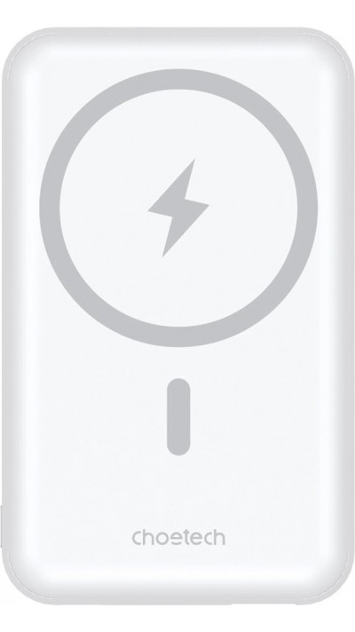 Choetech 10000mAh MagSafe Powerbank - Externe Batterie mit 20W USB-A und USB-C - Weiß