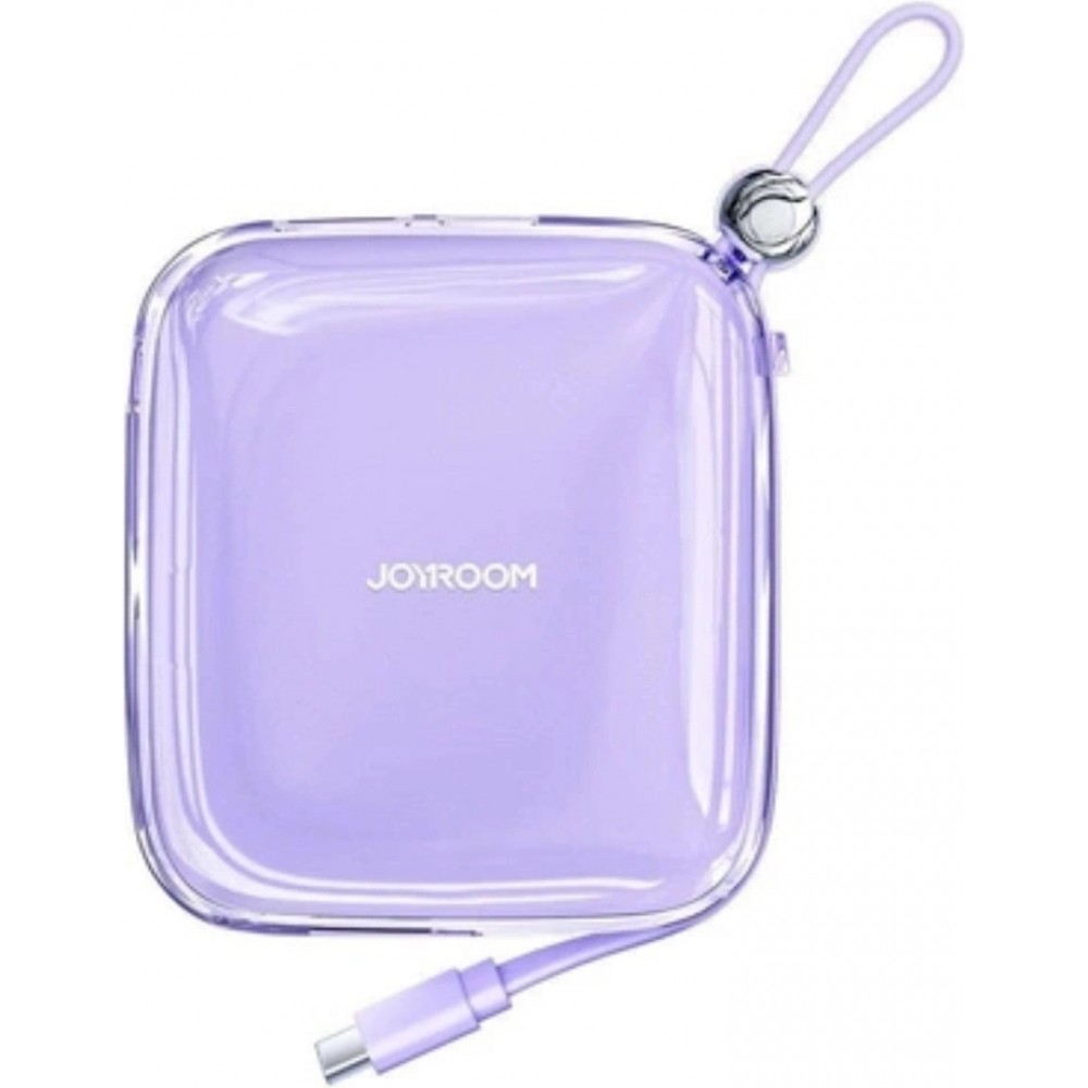 Joyroom Jelly Mini 10000mAh 12W tragbare Powerbank USB-C / USB-A - Violett