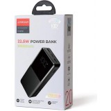 Powerbank Joyroom 20000mAh 22.5W PD QC3.0 AFC Schnellladegerät Externe Batterie Tragbar - Schwarz