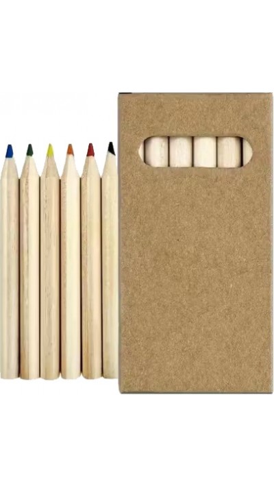 Reise-Set: 6 kompakte Regenbogen-Buntstifte für kreative Freizeitaktivitäten - Multicolore