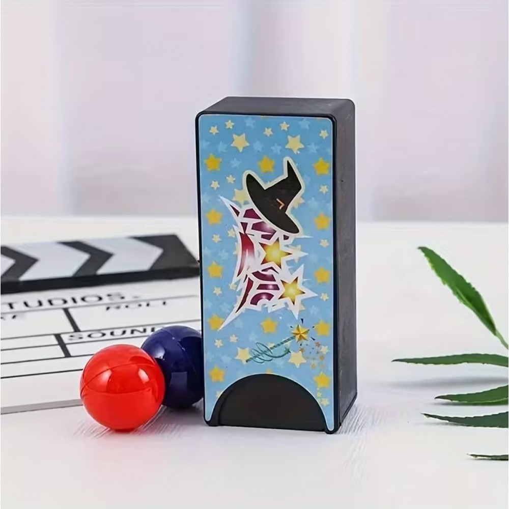 Zauberkasten mit Farbwechselb&auml;llen Rot/Blau klassisches Magierzubeh&ouml;r f&uuml;r Illusionen - Schwarz