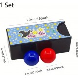 Zauberkasten mit Farbwechselb&auml;llen Rot/Blau klassisches Magierzubeh&ouml;r f&uuml;r Illusionen - Schwarz