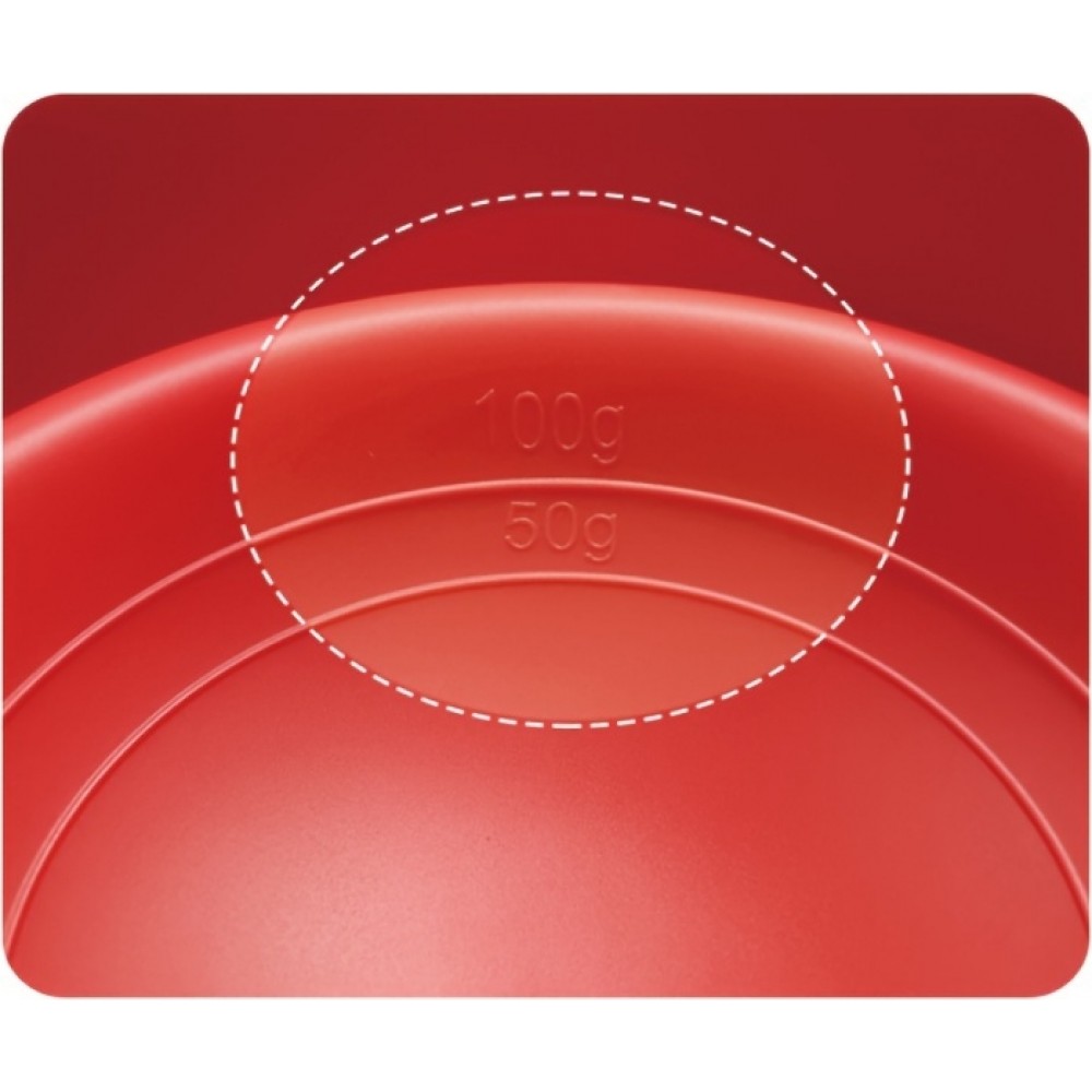 Mikrowellen Popcornschüssel aus faltbarem Silikon mit Deckel - Rot