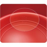 Mikrowellen Popcornschüssel aus faltbarem Silikon mit Deckel - Rot