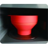 Mikrowellen Popcornschüssel aus faltbarem Silikon mit Deckel - Rot